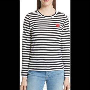 Comme des Garçons PLAY striped long sleeve shirt